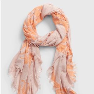 Gap pineapple pink and orange scarf